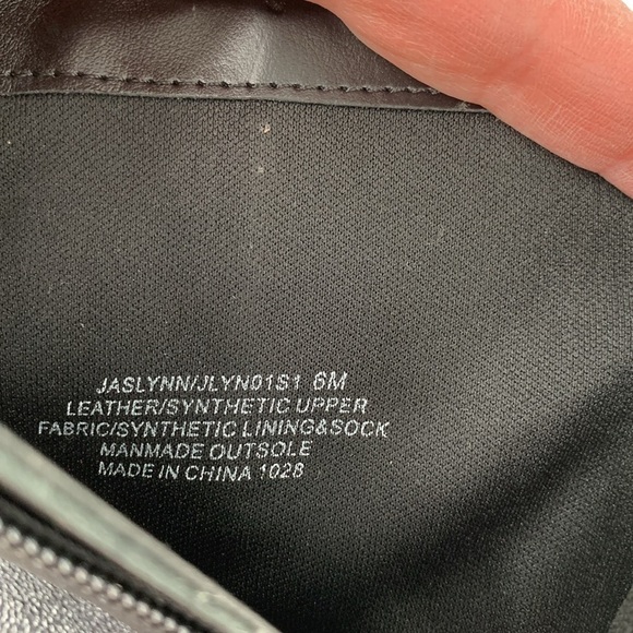 Steve Madden Jaslynn black leather ankle boot shoe spectator chunky heel 6 - Picture 7 of 7